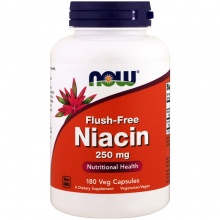 Витамины NOW Niacin 250 мг 180 капсул