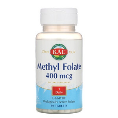 Витамины Innovative Quality KAL Methyl Folate Фолиевая кислота 400 mcg 90 таблеток