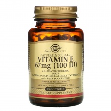 Витамины Solgar Vitamin E 67 мг 100 IU Mixed  100 капсул