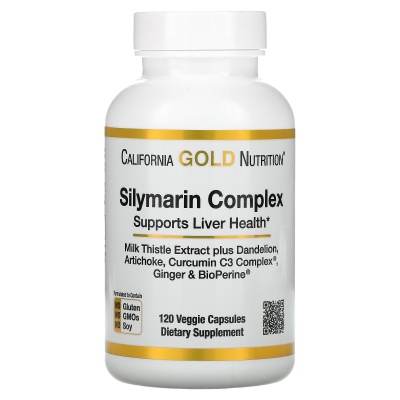 Антиоксидант California Gold Nutrition, силимариновый комплекс 300 мг 120 капсул