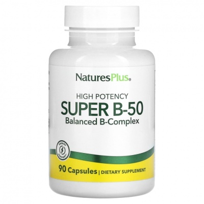 Витамины Natures Plus Super B-50 Complex 90 капсул