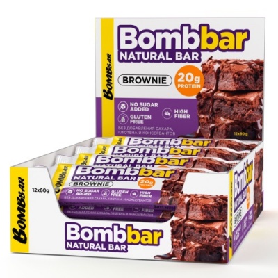 Батончик Bombbar Natural Bar неглазированный 60 гр