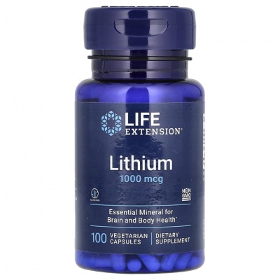 Витамины Life Extension Lithium 1000 мг 100 капсул